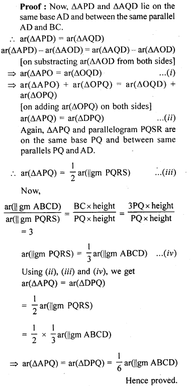 ML Aggarwal Class 9 Solutions for ICSE Maths Chapter 14 Theorems on Area Q11.3