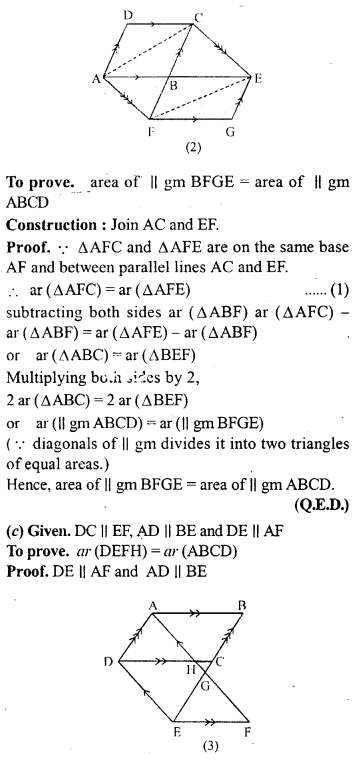 ML Aggarwal Class 9 Solutions for ICSE Maths Chapter 14 Theorems on Area Q12.4