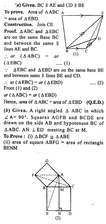 ML Aggarwal Class 9 Solutions for ICSE Maths Chapter 14 Theorems on Area Q17.2