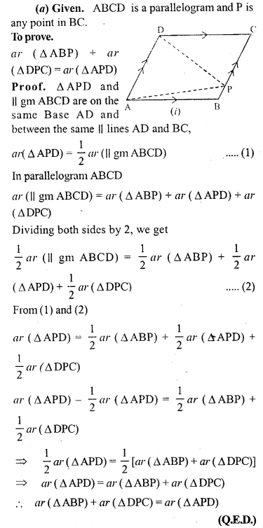 ML Aggarwal Class 9 Solutions for ICSE Maths Chapter 14 Theorems on Area Q4.2