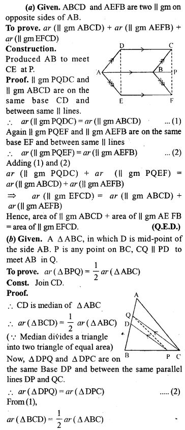 ML Aggarwal Class 9 Solutions for ICSE Maths Chapter 14 Theorems on Area Qp2.3