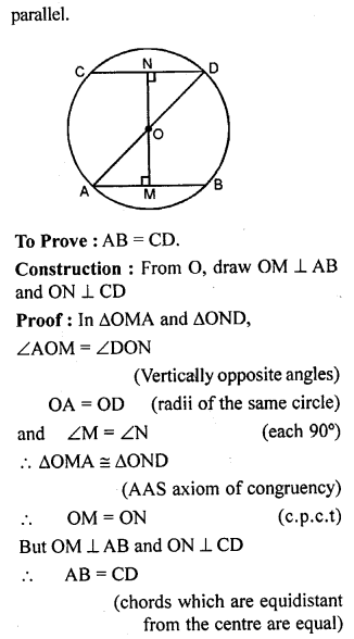 ML Aggarwal Class 9 Solutions for ICSE Maths Chapter 15 Circle Q20.3