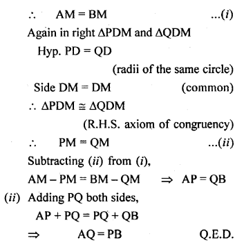 ML Aggarwal Class 9 Solutions for ICSE Maths Chapter 15 Circle ch Q5