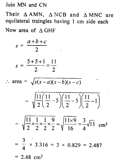 ML Aggarwal Class 9 Solutions for ICSE Maths Chapter 16 Mensuration 16.2 3.3