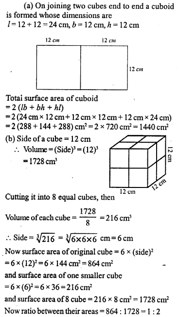 ML Aggarwal Class 9 Solutions for ICSE Maths Chapter 16 Mensuration 16.4 Q16.1