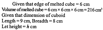 ML Aggarwal Class 9 Solutions for ICSE Maths Chapter 16 Mensuration 16.4 Q17.1