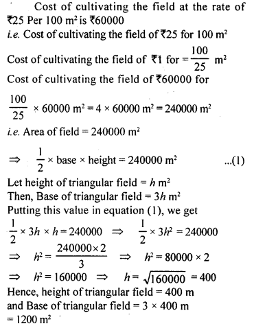 ML Aggarwal Class 9 Solutions for ICSE Maths Chapter 16 Mensuration Q18.1