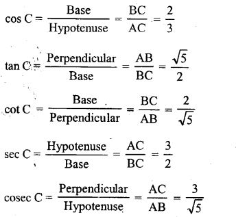 ML Aggarwal Class 9 Solutions for ICSE Maths Chapter 17 Trigonometric Ratios Chapter Test img-4