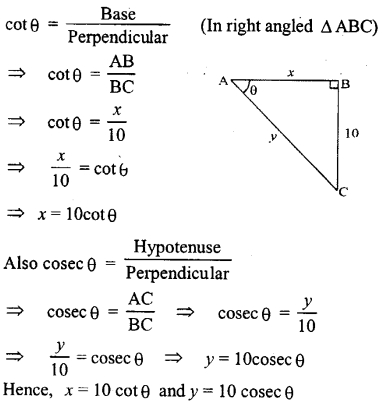 ML Aggarwal Class 9 Solutions for ICSE Maths Chapter 17 Trigonometric Ratios Chapter Test img-5