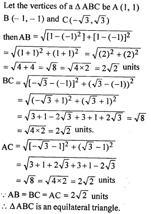 ML Aggarwal Class 9 Solutions for ICSE Maths Chapter 19 Coordinate Geometry 19.4 Q17.1