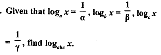 ML Aggarwal Class 9 Solutions for ICSE Maths Chapter 9 Logarithms 9.2 Q30.1