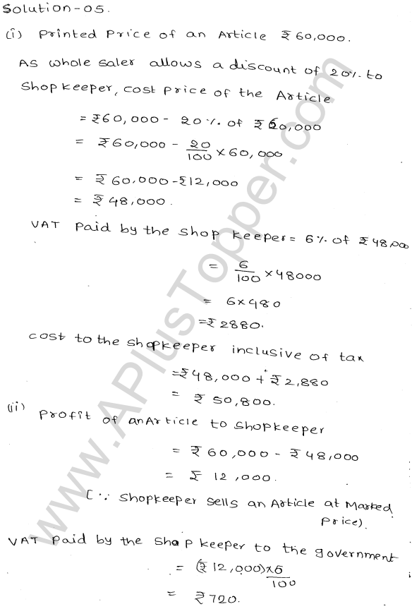 ML-Aggarwal ICSE Solutions for Class 10 Maths Ch 25 Value Added Tax Q1.4