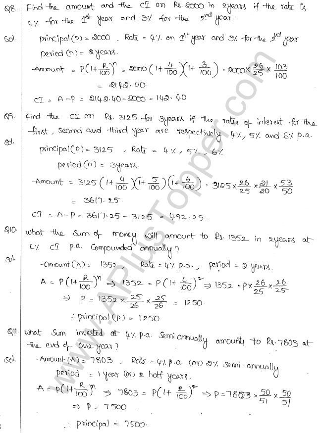 ML Aggarwal ICSE Solutions for Class 10 Maths Chapter 1 Compound Interest Q1.12