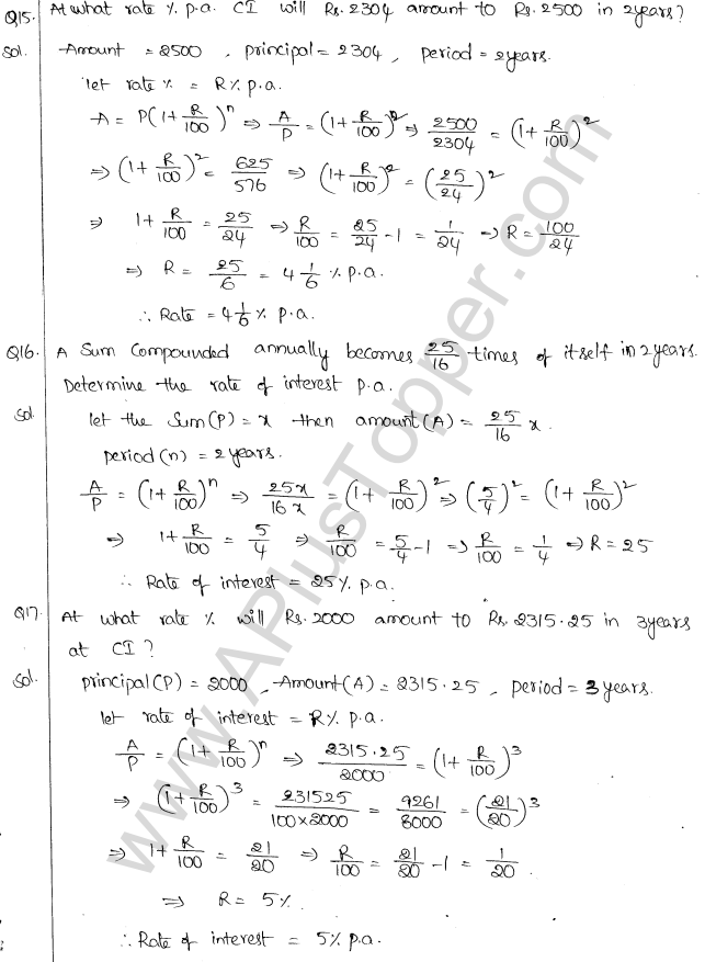 ML Aggarwal ICSE Solutions for Class 10 Maths Chapter 1 Compound Interest Q1.14