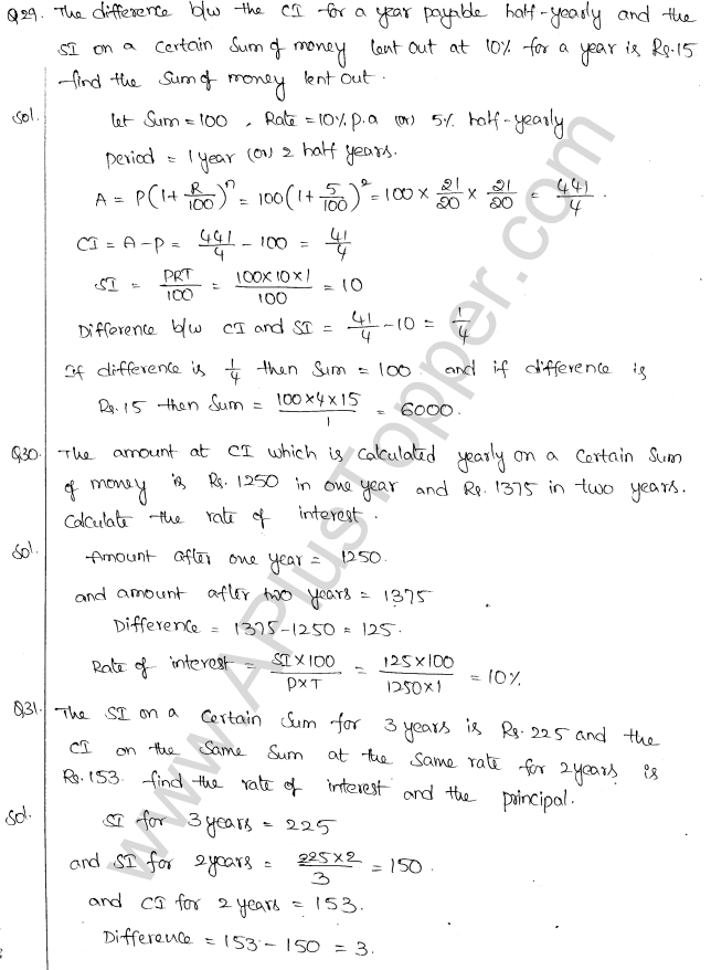 ML Aggarwal ICSE Solutions for Class 10 Maths Chapter 1 Compound Interest Q1.19