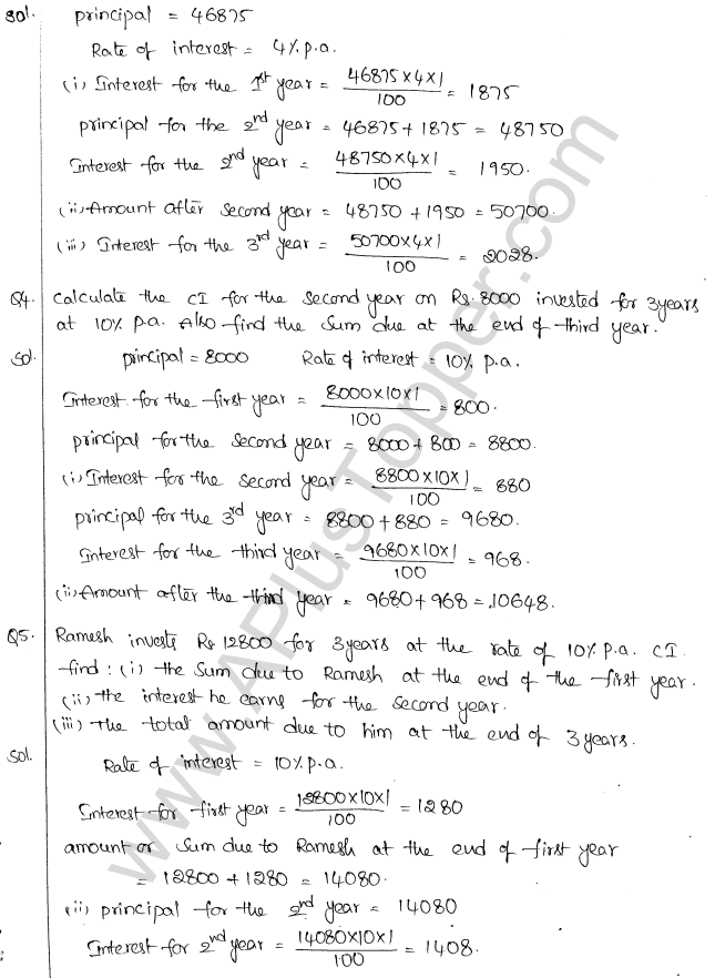 ML Aggarwal ICSE Solutions for Class 10 Maths Chapter 1 Compound Interest Q1.2