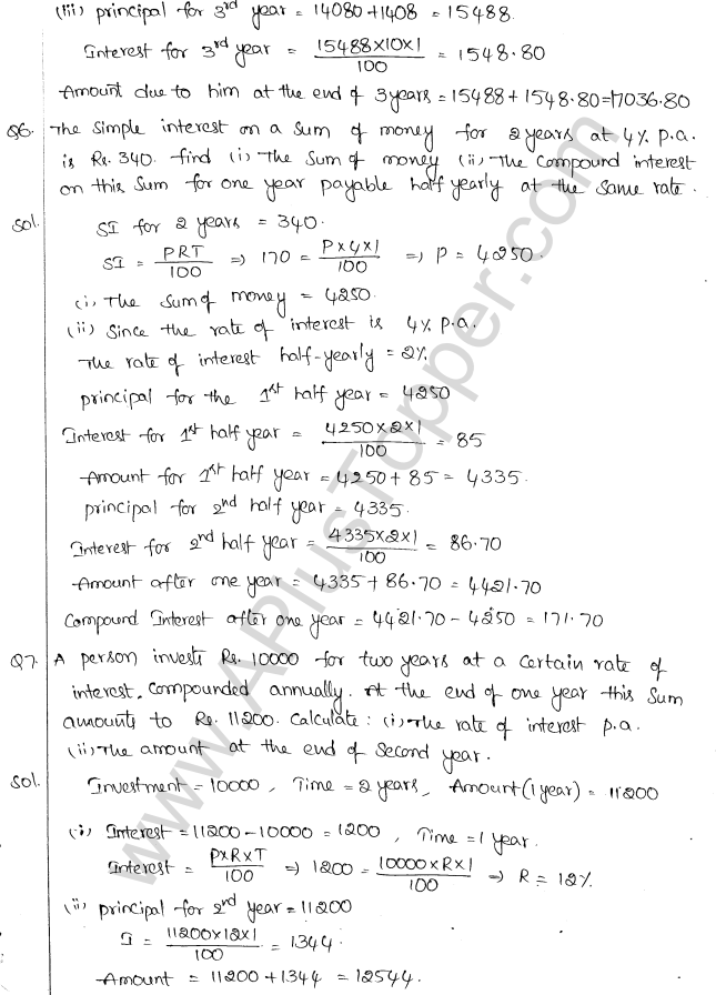 ML Aggarwal ICSE Solutions for Class 10 Maths Chapter 1 Compound Interest Q1.3