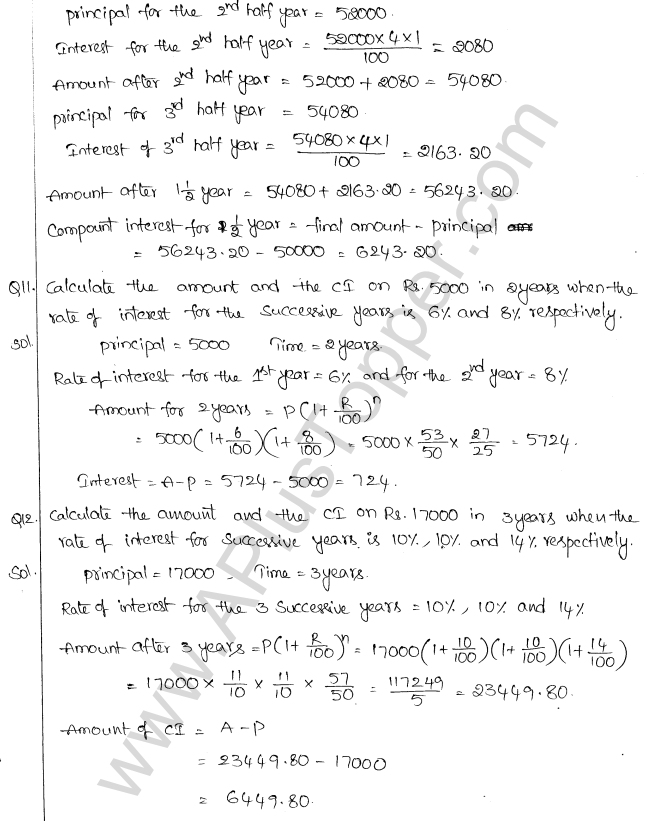 ML Aggarwal ICSE Solutions for Class 10 Maths Chapter 1 Compound Interest Q1.5