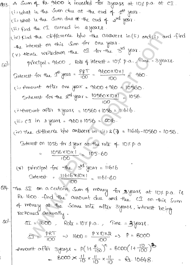 ML Aggarwal ICSE Solutions for Class 10 Maths Chapter 1 Compound Interest Q1.6