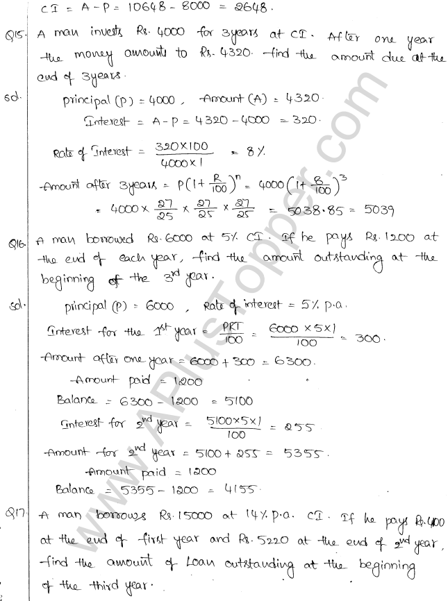 ML Aggarwal ICSE Solutions for Class 10 Maths Chapter 1 Compound Interest Q1.7