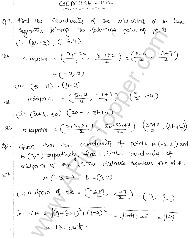 ML Aggarwal ICSE Solutions for Class 10 Maths Chapter 11 Section Formula Q1.13