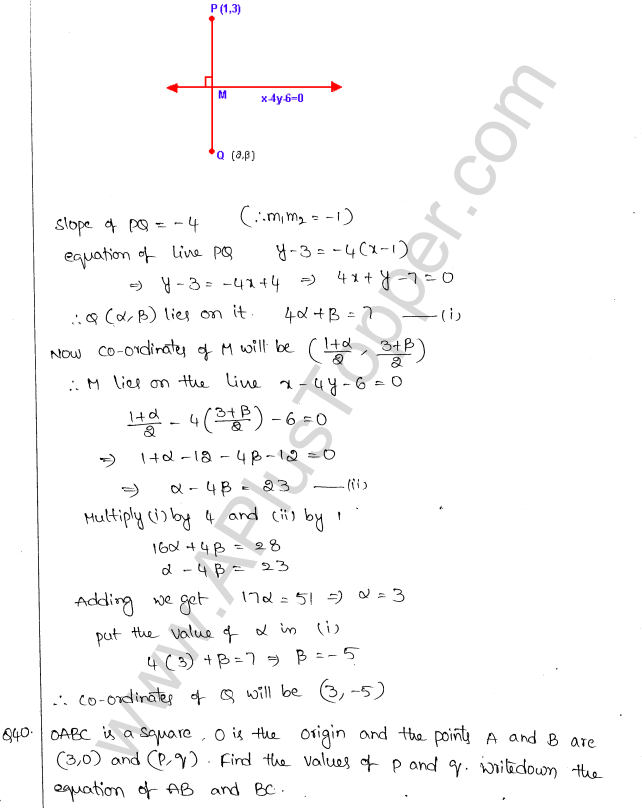 ML Aggarwal ICSE Solutions for Class 10 Maths Chapter 12 Equation of a Straight Line Q1.34