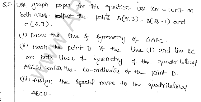 ML Aggarwal ICSE Solutions for Class 10 Maths Chapter 13 Symmetry Q1.19