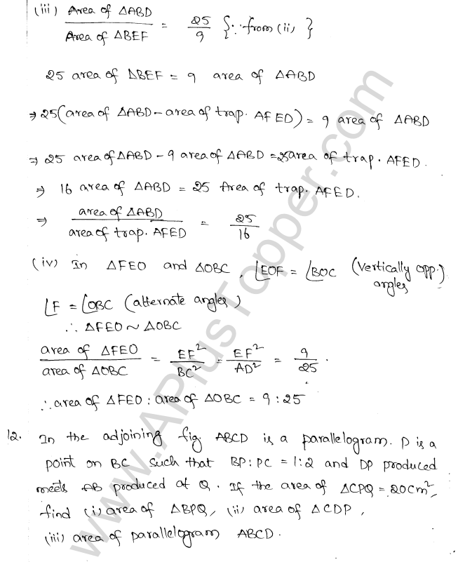 ML Aggarwal ICSE Solutions for Class 10 Maths Chapter 14 Similarity Q1.13