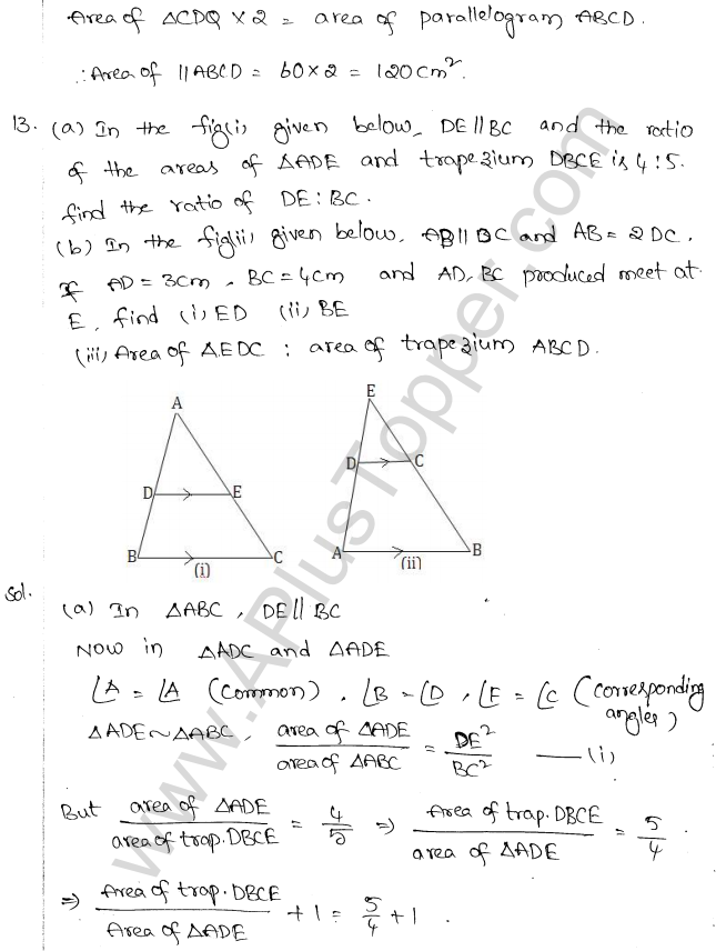 ML Aggarwal ICSE Solutions for Class 10 Maths Chapter 14 Similarity Q1.15