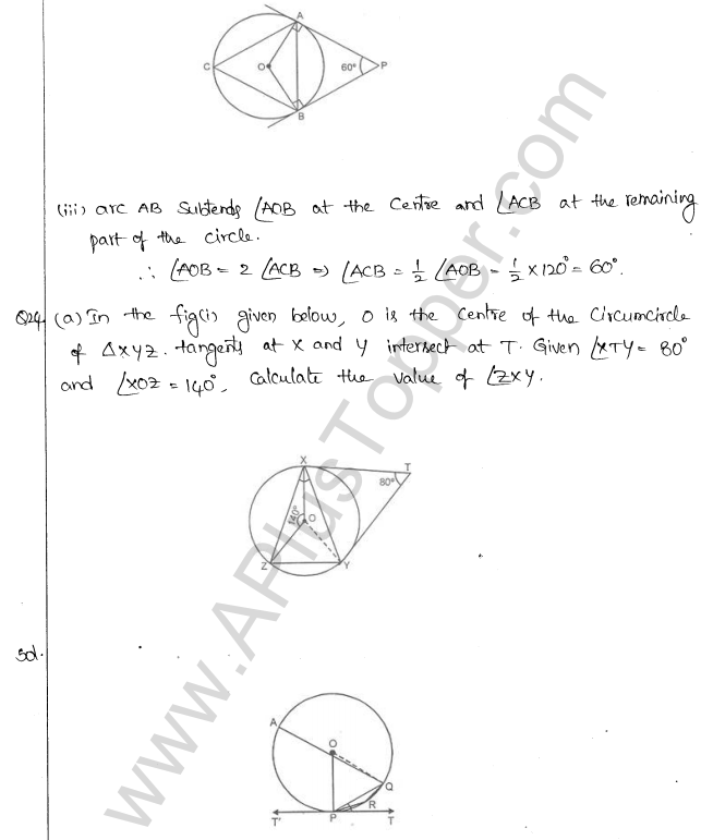 ML Aggarwal ICSE Solutions for Class 10 Maths Chapter 16 Circles Q1.100