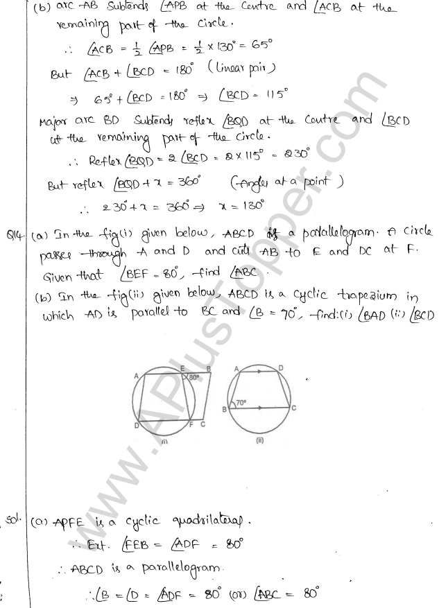 ML Aggarwal ICSE Solutions for Class 10 Maths Chapter 16 Circles Q1.39