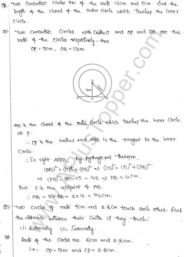 ML Aggarwal ICSE Solutions for Class 10 Maths Chapter 16 Circles Q1.78