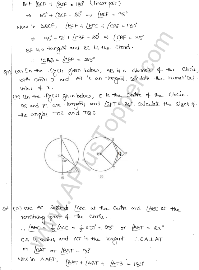 ML Aggarwal ICSE Solutions for Class 10 Maths Chapter 16 Circles Q1.94