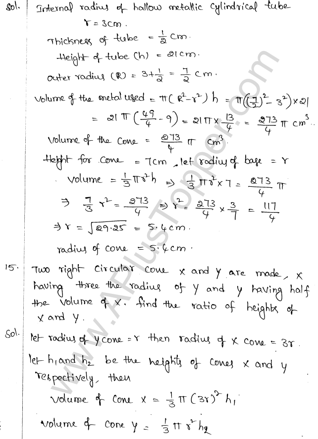 ML Aggarwal ICSE Solutions for Class 10 Maths Chapter 18 Mensuration Q1.51