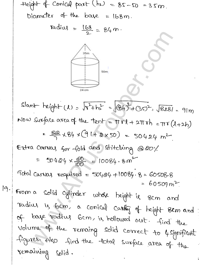 ML Aggarwal ICSE Solutions for Class 10 Maths Chapter 18 Mensuration Q1.54