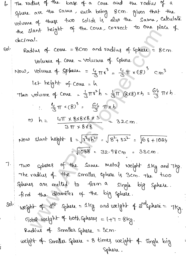 ML Aggarwal ICSE Solutions for Class 10 Maths Chapter 18 Mensuration Q1.64