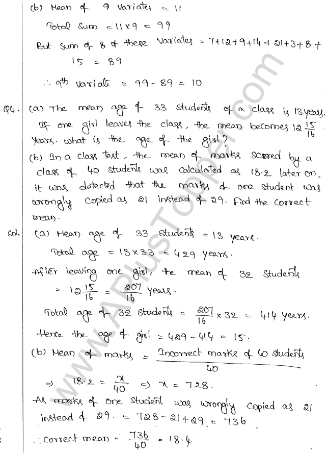 ML Aggarwal ICSE Solutions for Class 10 Maths Chapter 23 Measures of Central Tendency Q1.3