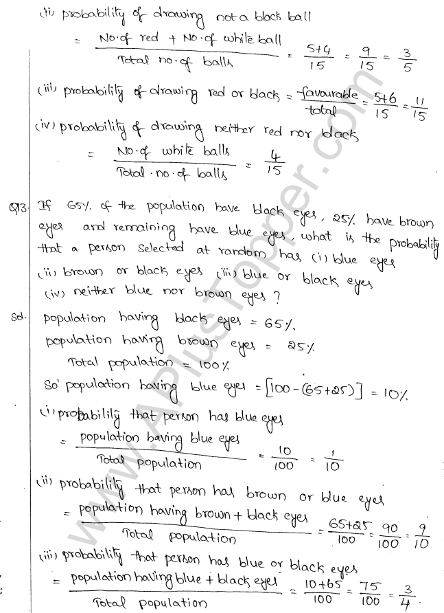 ML Aggarwal ICSE Solutions for Class 10 Maths Chapter 24 Probability Q1.6