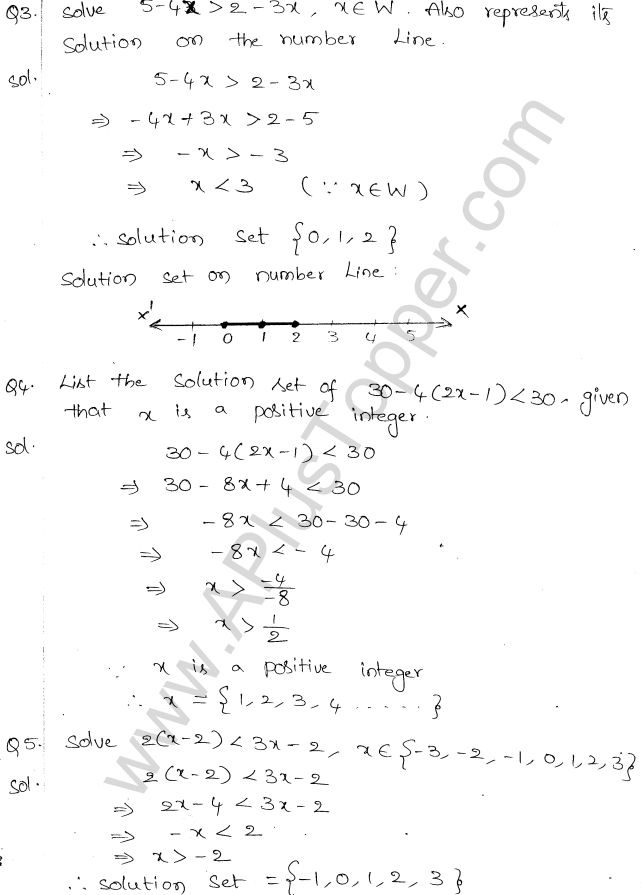 ML Aggarwal ICSE Solutions for Class 10 Maths Chapter 5 Linear Inequations Q1.2