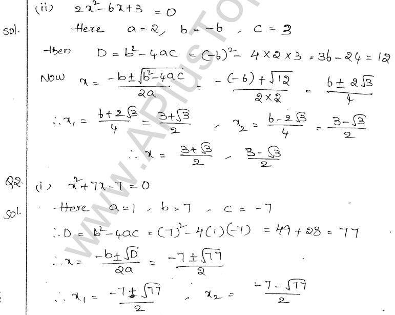 ML Aggarwal ICSE Solutions for Class 10 Maths Chapter 6 Quadratic Equations in One Variable Q6.18