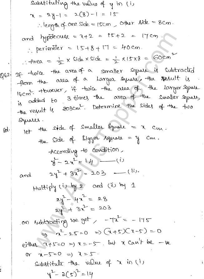 ML Aggarwal ICSE Solutions for Class 10 Maths Chapter 6 Quadratic Equations in One Variable Q6.64