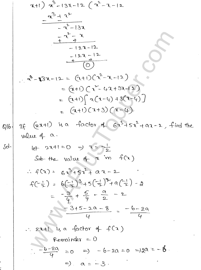 ML Aggarwal ICSE Solutions for Class 10 Maths Chapter 7 Factor Theorem Q1.11