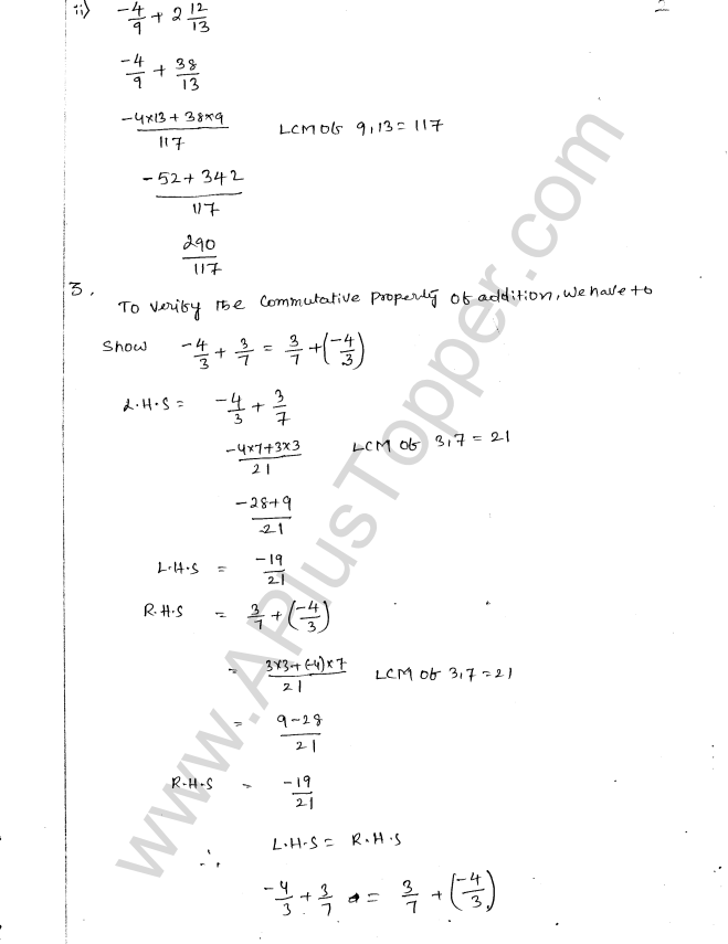 ML Aggarwal ICSE Solutions for Class 8 Maths Chapter 1 Rational Numbers 2