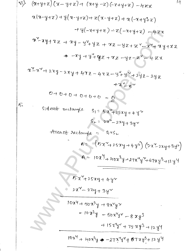 ML Aggarwal ICSE Solutions for Class 8 Maths Chapter 10 Algebraic Expressions and Identities 19