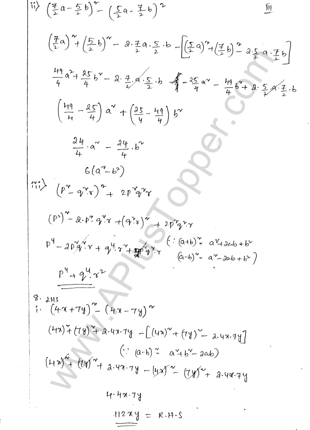 ML Aggarwal ICSE Solutions for Class 8 Maths Chapter 10 Algebraic Expressions and Identities 31