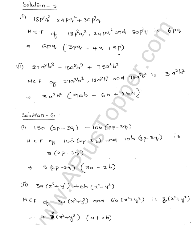 ML Aggarwal ICSE Solutions for Class 8 Maths Chapter 11 Factorisation 3