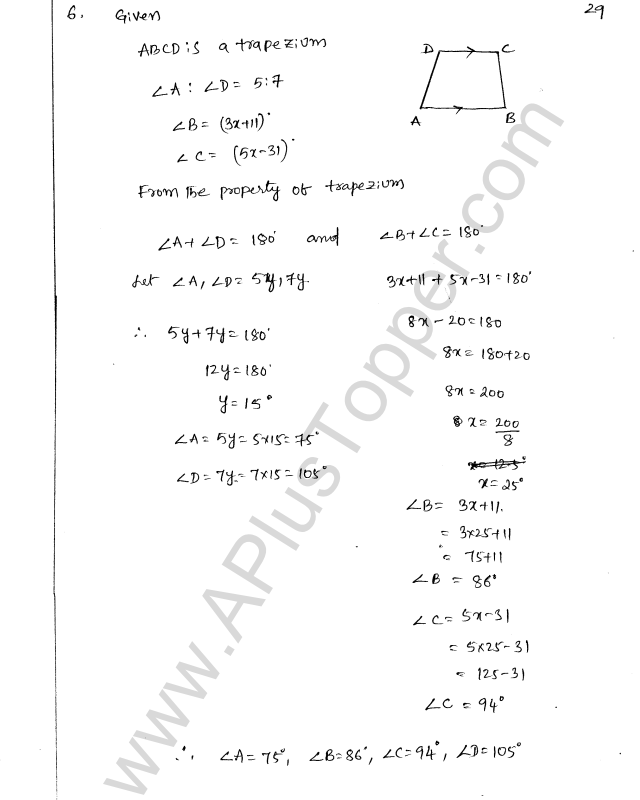 ML Aggarwal ICSE Solutions for Class 8 Maths Chapter 13 Understanding Quadrilaterals 28