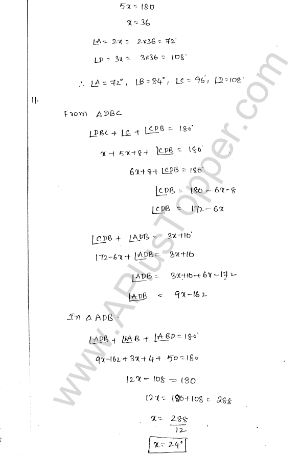 ML Aggarwal ICSE Solutions for Class 8 Maths Chapter 13 Understanding Quadrilaterals 8