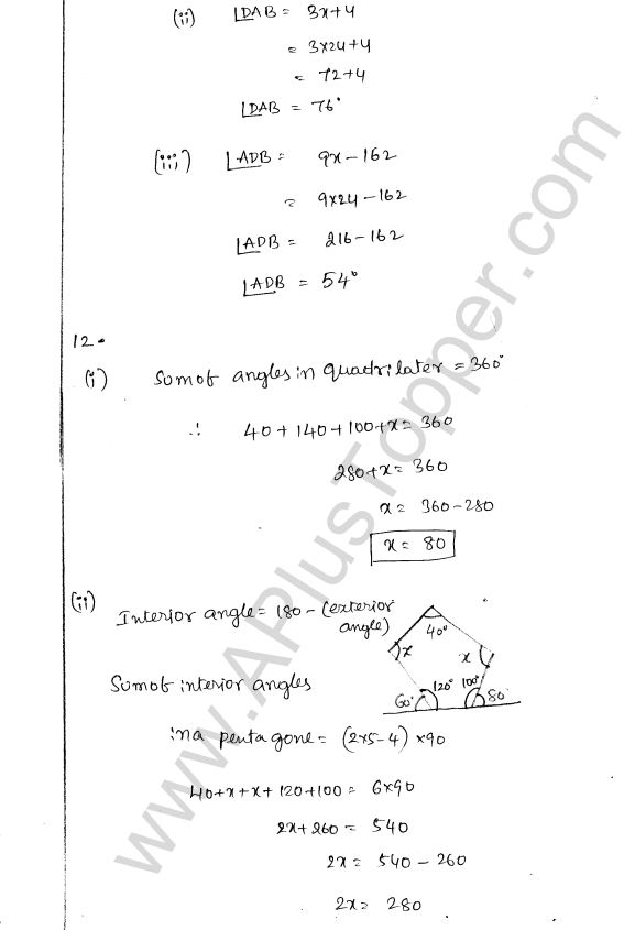 ML Aggarwal ICSE Solutions for Class 8 Maths Chapter 13 Understanding Quadrilaterals 9