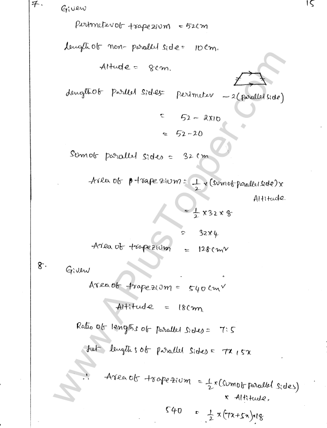 ML Aggarwal ICSE Solutions for Class 8 Maths Chapter 18 Mensuration 15